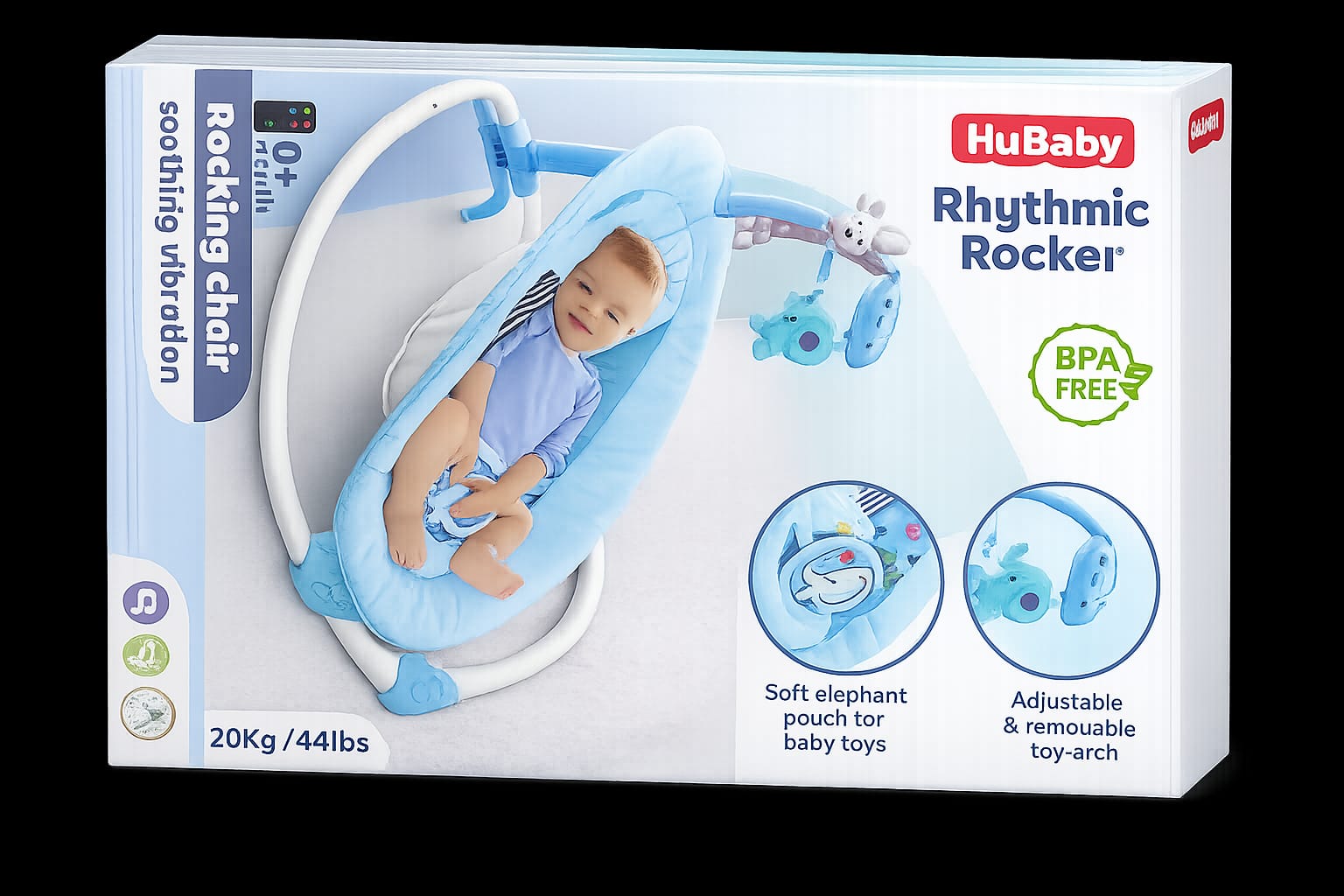 HuBaby Rhythmic Rocker Baby Bouncer / Rocking Chair (0+ Months)
